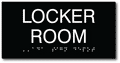 Locker Room ADA Sign with Braille - 8" x 4" thumbnail