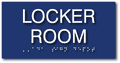Locker Room ADA Sign with Braille - 8" x 4" thumbnail