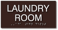 Laundry Room ADA Sign with Braille - 8" x 4" thumbnail