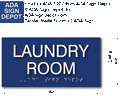 Laundry Room ADA Sign with Braille - 8" x 4" thumbnail