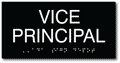 Vice Principal ADA Sign with Braille - 8" x 4" thumbnail