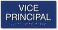 Vice Principal ADA Sign with Braille - 8" x 4" thumbnail