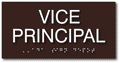Vice Principal ADA Sign with Braille - 8" x 4" thumbnail
