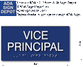 Vice Principal ADA Sign with Braille - 8" x 4" thumbnail
