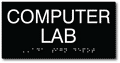 Computer Lab ADA Sign with Braille - 8" x 4" thumbnail