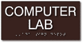 Computer Lab ADA Sign with Braille - 8" x 4" thumbnail