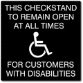 Checkstand (Register) for Customers With Disabilities Sign - 10" x 10" thumbnail