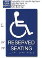 Disabled Reserved Seating ADA Signs with Braille - 6 x 9 thumbnail