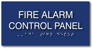 Fire Alarm Control Panel Sign - ADA Compliant Fire Panel Room Signs