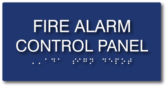 Fire Alarm Control Panel Sign - ADA Compliant Fire Panel Room Signs