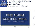 Fire Alarm Control Panel Room ADA Signs - 8" x 4" thumbnail