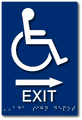 Wheelchair Accessible Exit Sign with Direction Arrow - 6x9 thumbnail