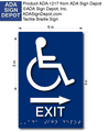 Wheelchair Accessible Exit Sign with Direction Arrow - 6x9 thumbnail