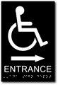 Wheelchair Accessible Entrance Sign with Direction Arrow - 6x9 thumbnail