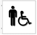 Two-Sided ADA Hallway Sign - 10.5" x 10" - Wall Mount Corridor Sign thumbnail