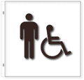 Two-Sided ADA Hallway Sign - 10.5" x 10" - Wall Mount Corridor Sign thumbnail