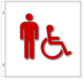 Two-Sided ADA Hallway Sign - 10.5" x 10" - Wall Mount Corridor Sign thumbnail