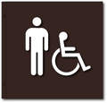 Two-Sided ADA Hallway Sign - 10.5" x 10" - Wall Mount Corridor Sign thumbnail