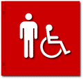 Two-Sided ADA Hallway Sign - 10.5" x 10" - Wall Mount Corridor Sign thumbnail