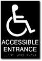 Wheelchair Accessible Entrance Braille ADA Sign - 6" x 9" thumbnail