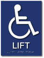 ADA Wheelchair Lift Sign - 6" x 8" thumbnail