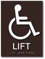 ADA Wheelchair Lift Sign - 6" x 8" thumbnail