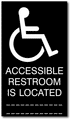 Custom ADA Restroom Location Guide Sign - 6" x 10.5" - Optional Arrow thumbnail