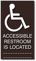 Custom ADA Restroom Location Guide Sign - 6" x 10.5" - Optional Arrow thumbnail