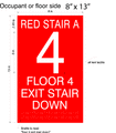 Illinois ADA Color-Coded Stairwell Signage - Contact ADA Sign Depot for Quote thumbnail