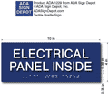Electrical Panel Inside - 10" x 4" - ADA Tactile Braille Sign thumbnail