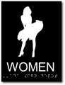 Marilyn Monroe Womens Restroom ADA Signs - 6" x 8" thumbnail