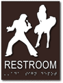 Elvis Presley & Marilyn Monroe Unisex Restroom ADA Signs - 6" x 8" thumbnail