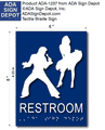 Elvis Presley & Marilyn Monroe Unisex Restroom ADA Signs - 6" x 8" thumbnail