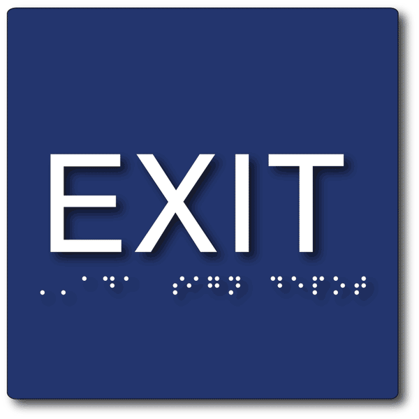 Asl Exit Sign ADA Compliant Exit Signs - Tactile Text and Grade 2 Braille - 6