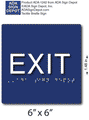 ADA Exit Signs - 6" x 6" - ADA Compliant Exit Sign thumbnail