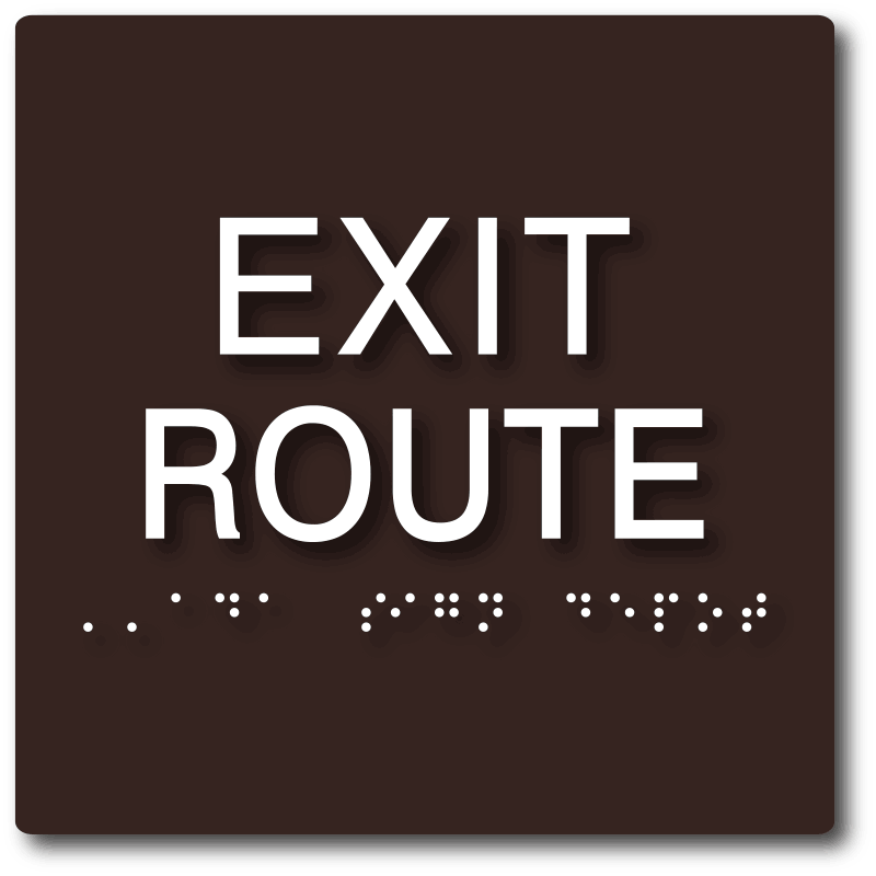 ADA Compliant Exit Signs - Tactile Text and Grade 2 Braille - 6 x 6 – ADA  Sign Depot