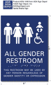 All Gender Restroom Sign  Choose Symbols to Include - 8" x 11" thumbnail