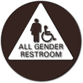 All Gender Restroom Door Sign - 12"x12" thumbnail