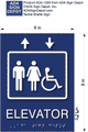 Elevator ADA Signs with People and Wheelchair Symbols - 6" x 8" thumbnail