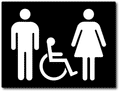 All Gender Restroom Symbol Signs  Information/Guide Signs - 8" x 6" thumbnail