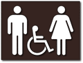 All Gender Restroom Symbol Signs  Information/Guide Signs - 8" x 6" thumbnail