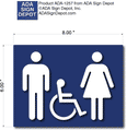 All Gender Restroom Symbol Signs  Information/Guide Signs - 8" x 6" thumbnail