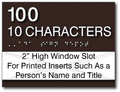 Custom Room Number ADA Sign with Text and Window Insert - 8" x 6" thumbnail