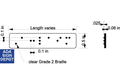 Braille Strips - ADA Compliant CA Grade 2 Domed Braille Label thumbnail