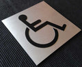 Symbol of Accessibility - ADA Sign - Brushed Aluminum - 6" x 6" thumbnail