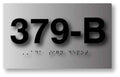 Custom Brushed Aluminum Room Number Sign thumbnail