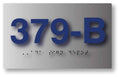 Custom Brushed Aluminum Room Number Sign thumbnail