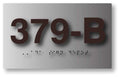 Custom Brushed Aluminum Room Number Sign thumbnail