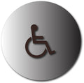 Title 24 Womens Restroom Door Sign Circle with Wheelchair Symbol thumbnail