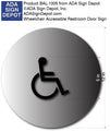 Title 24 Womens Restroom Door Sign Circle with Wheelchair Symbol thumbnail